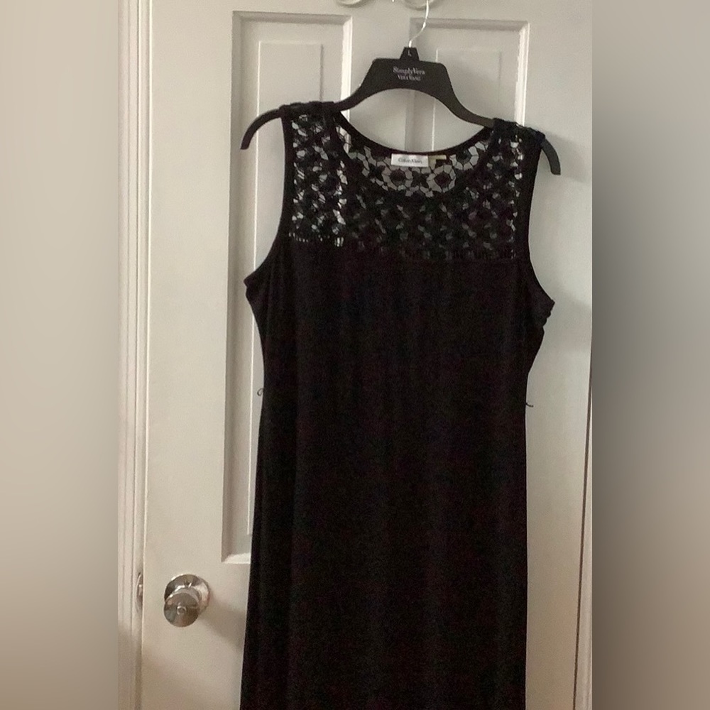 BLACK DRESS CALVIN KLEIN SIZE 12 WORN TWICE